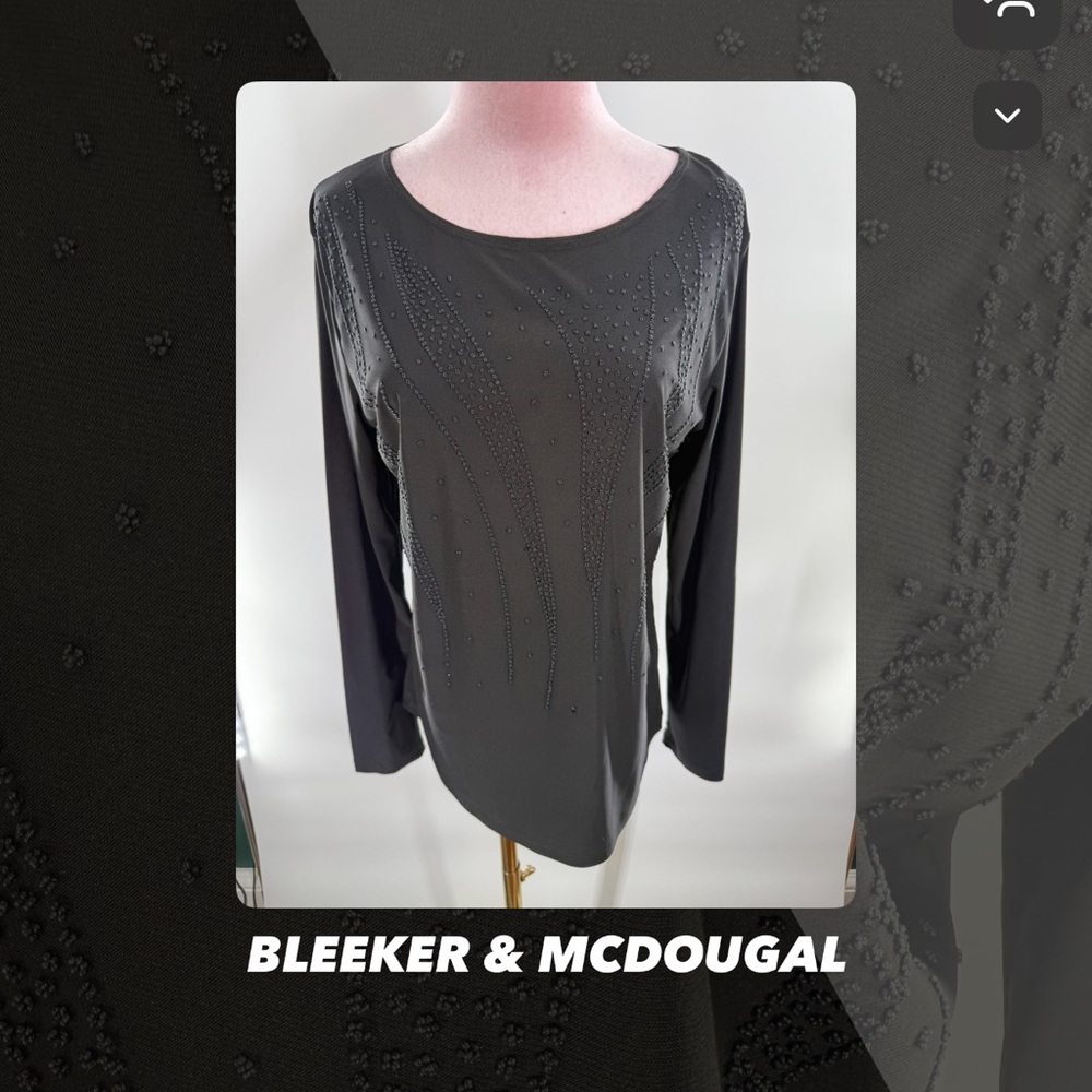 NWOT Bleeker & McDougal Beaded Tee